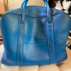 Vintage American Tourister Escort Carry On Tote Overnight Bag Luggage Blue